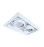 Noxion Einbau Spot rahmenlos Pro 2x AR111 schwenkbar Weiß | Ausschnitt 314x164mm - G53 Sockel
